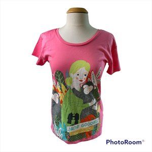 Piccolina Womens Hot Pink Jane Goodall T Shirt M